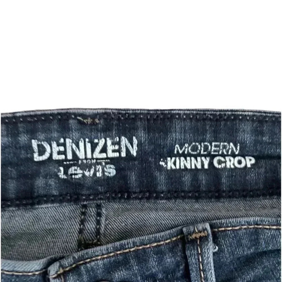 Levi’s Denizen Skinny Crop Denim Blue Button High Waist  Jeans Pants 4# 1190i - Picture 4 of 11